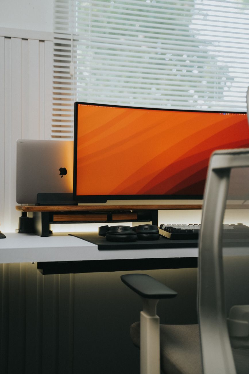High quality modern office workspace setup representing growth and planning